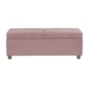 Ver imagem 3 de Canto Alemão Recamier Bau + Painel Madri 160cm Suede Rose - Inova Decor