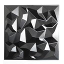 Ver imagem 1 de Placa Pianel PVC Diamante Preto 3d Revestimento de Parede Decorativa 50cm