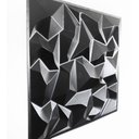 Ver imagem 2 de Placa Pianel PVC Diamante Preto 3d Revestimento de Parede Decorativa 50cm