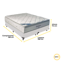 Ver imagem 3 de Cama Box Blindado e Reforçado Queen Branco e Colchão Freedom Molas Ensacadas Ortobom