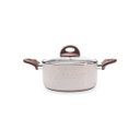 Ver imagem 1 de Caçarola Antiaderente Indução com Tampa 20 Cm Vanilla Ceramic Life Granada Brinox 4774/331