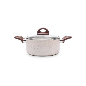 Caçarola Antiaderente Indução com Tampa 20 Cm Vanilla Ceramic Life Granada Brinox 4774/331