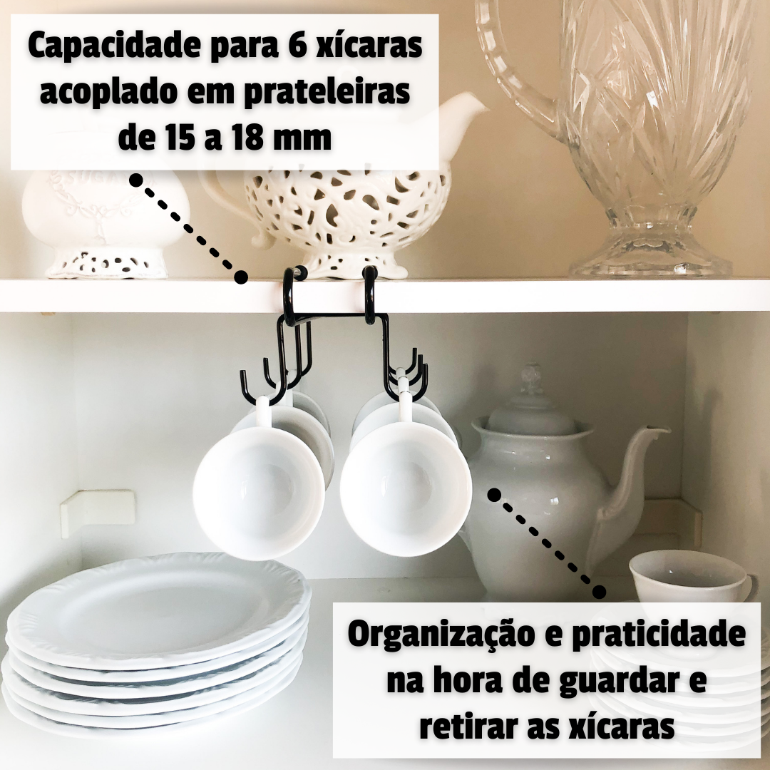 Organizador Suporte Cozinha Armário Prateleira Kit 3 Peças - 5