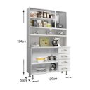 Ver imagem 3 de Armário de Cozinha 5 Portas 3 de Vidro 4 Gavetas Premium Itatiaia