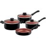 Jogo De Panela Tramontina Califórnia 4 Peças Preto C/ Rosé - 1