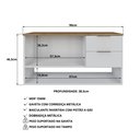 Ver imagem 4 de Gabinete de Banheiro Suspenso 90 cm BA307 sem Cuba Artemis Yescasa