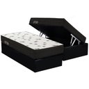 Ver mais imagens de Cama Box Baú King: Colchão Espuma D45 Ortobom Light Saúde + Base Crc Suede Black(193x203)