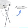 Banheira Banho Bebe Infantil Com Trocador e Suporte Dobrável Até 20kg Burigotto + Almofada de Banho  - 7