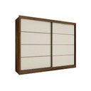 Ver imagem 1 de Guarda Roupa 2 Portas de Correr e 6 Gavetas Sevilha Braúna/off White - Europa