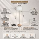 Ver imagem 2 de Luminária de Chão Abajur com Cúpula Redonda e Pés de Ferro Decoração Moderna Champagne com Bege
