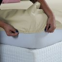 Ver imagem 3 de Kit Conjunto Lençol Solteiro com Fronha 2 Peças Roupa de Cama Box 200 Fios Algodão:palha