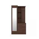 Ver imagem 4 de Armário Multiuso Cômoda com Espelho 1 Porta 3 Gavetas 3 Prateleiras e Nichos Brisa Demóbile