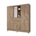 Ver imagem 4 de Guarda-Roupa Casal com Espelho 7 Portas 2 Gavetas Demóbile
