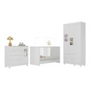 Ver imagem 1 de Quarto de Bebê Completo com Berço 3 em 1 para Colchão 130x60cm Sol Multimóveis Mp4526 Branco