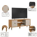 Ver imagem 4 de Rack para TV Porto 160cm Jequitibá Off White Fosco para Sala