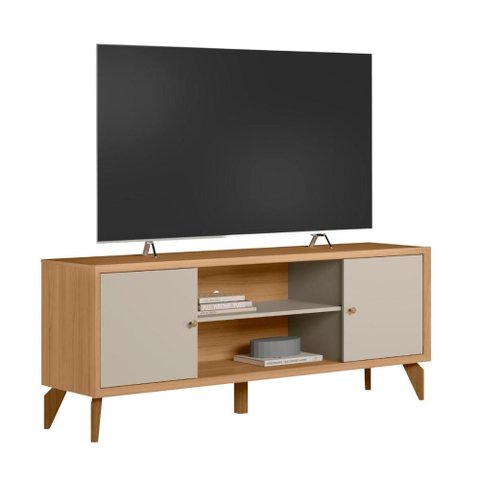 Rack para TV Porto 160cm Jequitibá Off White Fosco para Sala