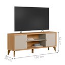 Ver imagem 2 de Rack para TV Porto 160cm Jequitibá Off White Fosco para Sala