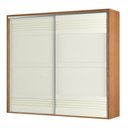 Ver imagem 2 de Guarda Roupa 100% Mdf Casal 2,67m com 2 Portas de Correr Tw603 Dalla Costa-freijó/off White
