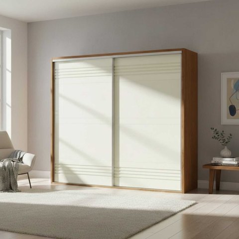 Guarda Roupa de Casal 100% Mdf 2,67m com 2 Portas de Correr Dalla Costa