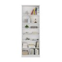 Ver imagem 4 de Estante Multiuso de Livros 2 Portas 5 Prateleiras 100% MDF 223CMX78,5cm Branco