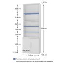 Ver imagem 3 de Estante para Livros 2 Portas 5 Prateleiras Moderno