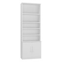 Ver mais imagens de Estante Multiuso de Livros 2 Portas 5 Prateleiras 100% MDF 223CMX78,5cm Branco