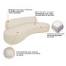 Sofá Curvo 2 Lugares Orgânico Recepção Sala Amsterdã 120cm Linho Adj Decor Bege - 3