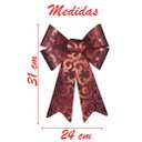 Ver imagem 2 de Kit 8 Enfeite Árvore Natal Laço Vermelho Camurça 31 Cm