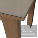 Ver mais imagens de Conjunto Sala de Jantar Ravena Mesa Tampo de Vidro 4 Cadeiras Rustic/Crema/Suede Imperial Madesa