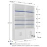 Estante para Livros 4 Portas Moderno - 3