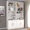 Ver imagem 1 de Estante Multiuso de Livros 4 Portas 100% MDF Moderno 223CMX154CM Branco
