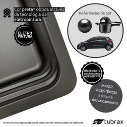 Pia Cuba de Cozinha em Aço Inox 304 - 78X43 Cor Preta - Tubrax - 8