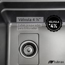 Ver imagem 6 de Pia Cuba de Cozinha em Aço Inox 304 - 78X43 Cor Preta - Tubrax