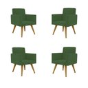 Ver imagem 1 de Kit 04 Poltronas Decorativa Recepção Cor Verde