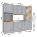 Ver imagem 3 de Cozinha Modulada Aspen s/T 4 Pecas Cinza/Cinamomo