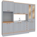 Ver imagem 2 de Cozinha Modulada Aspen s/T 4 Pecas Cinza/Cinamomo