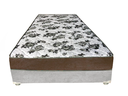 Ver imagem 2 de Cama Box Solteiro Suede Cinza + Colchão Solteiro Suede Marrom Espuma 88x188x55