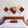 Quadro decorativo vermelho sala quarto - 3
