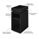 Ver imagem 4 de Sala Completa para Tv até 60" 1 Porta Copa do Mundo Preto - Pnr Móveis