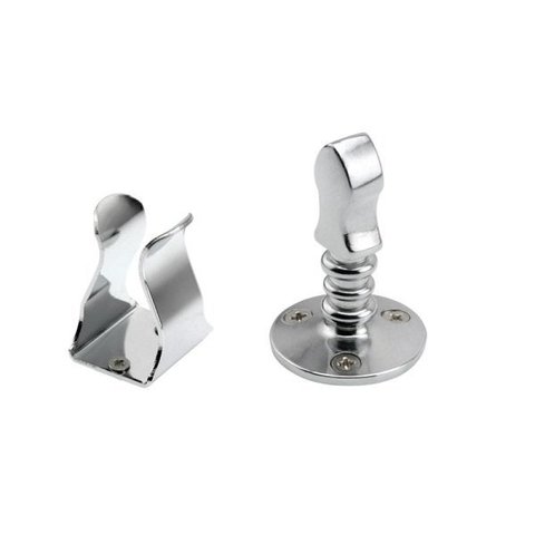 Prendedor Fixador Trava Porta 811 Imab Cromado Cr Pressão Parede com Buchas e Parafusos