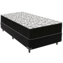 Ver imagem 1 de Cama Box Solteiro Preto + Colchão Casal de Espuma D45 - Ortobom - Airtech 150 58x88x188cm