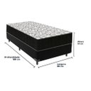 Ver imagem 2 de Cama Box Solteiro Preto + Colchão Casal de Espuma D45 - Ortobom - Airtech 150 58x88x188cm