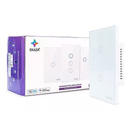 Interruptor Inteligente Wifi 2 Botões Touch Smart Ekaza Alexa e Google - 1