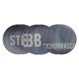 Kit Prato Raso Churrasco Stone em Porcelana 28 Cm 06 Peças Tramontina 96950276 - 1