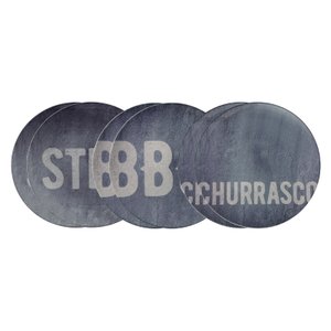 Kit Prato Raso Churrasco Stone em Porcelana 28 Cm 06 Peças Tramontina 96950276