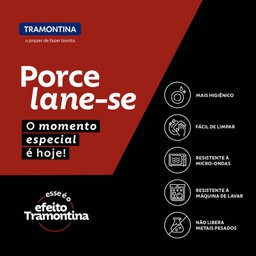 Kit Prato Raso Churrasco Stone em Porcelana 28 Cm 06 Peças Tramontina 96950276 - 3