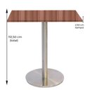 Ver imagem 4 de Mesa Bistrô Beta 112,50 Cm (alt) Disco Redondo Tampo Mdp Quadrado 80 Cm (larg) X 2,50 Cm (alt)