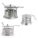 Ver imagem 5 de ACUCAREIRO INOX VIDRO PRATA KIT COMPLETO LUXO COLHER TAMPA REMOVIVEL PORTA ACUCAR SAL POTE ALCA CHA