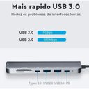 Ver imagem 2 de Hub Estação 7x1 Type C Macbook X Usb-c Pd Usb 3.0 Sd Tf Hdmi 4k