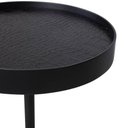 Ver imagem 3 de Mesa de Apoio Tokyo Alta Laca Preta Recouco Croco Preto Base Preta 60cm - 67764